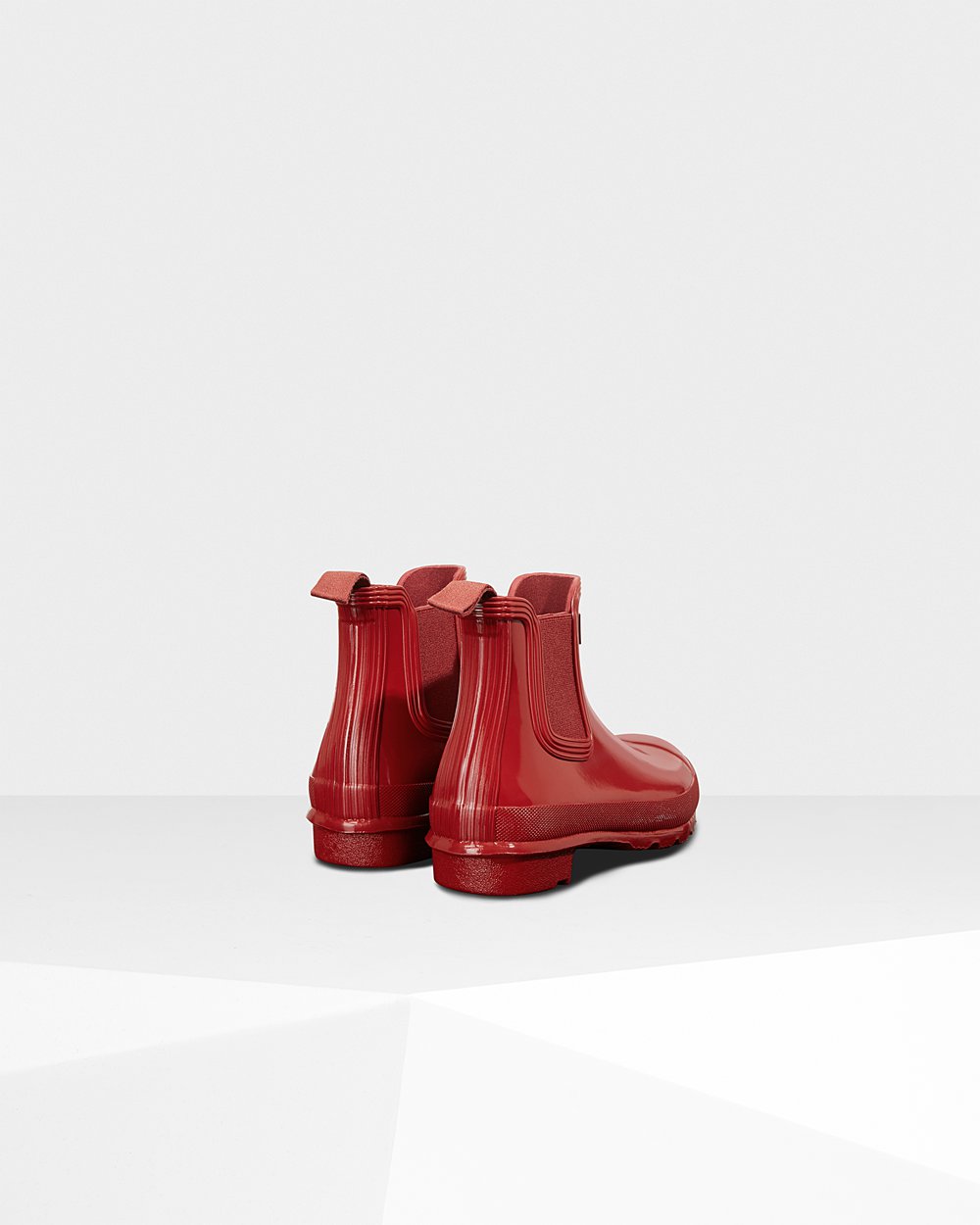 Botas Chelsea Hunter Mujer - Original Gloss - Rojos - TZYLHMB-72